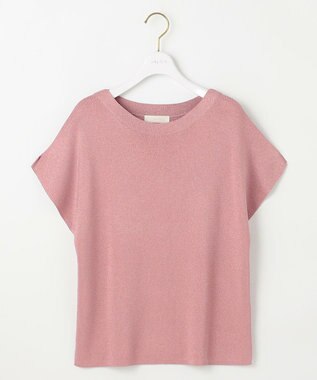 ANY SIS 【接触冷感・UVカット・洗える】ビューティクール フレンチ ニットＴ ピンクラメ
