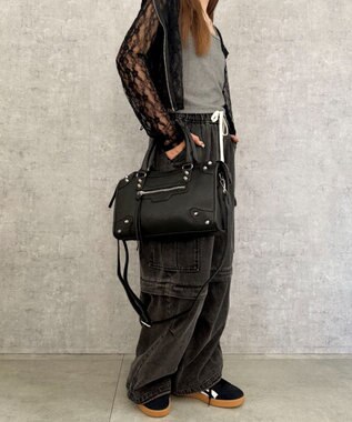 WEGO 2wayスタッズボストン ブラック