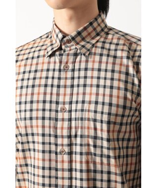 DAKS コットン 隠しボタンダウンシャツ ハウスチェック