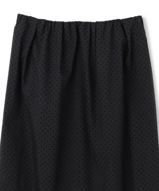 BEIGE， 【洗える】PICCOLO / パンチングドットIラインスカート Black