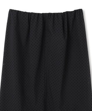 BEIGE， 【洗える】PICCOLO / パンチングドットIラインスカート Black