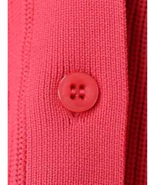 Green Parks スポンディシュ畦編みショート丈カーディガン Pink