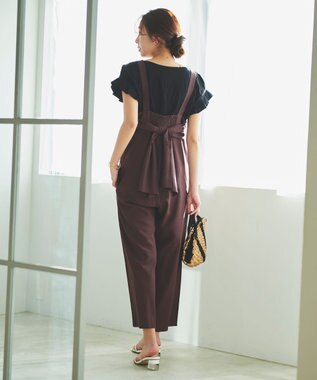 Feroux 【UVケア】タックスリーブ Tシャツ ブラック系