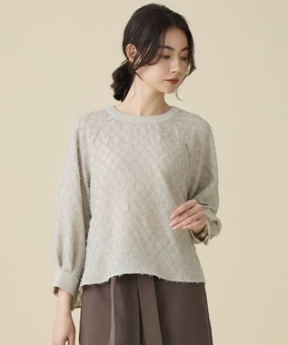 自由区 S 【セットアップ対応】ワッシャーカットジャカード ブラウス