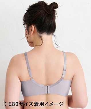 WACOAL ブラジャー 【ハグするブラ】 体温を感知してカラダになじむ 脇高設計 小さく見せる Hカップまで対応 大きいサイズ レディース フルカップ BXB318 /ワコール グレー