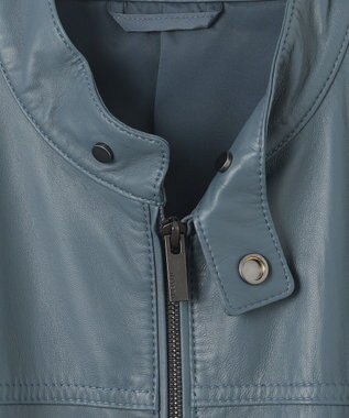 JOSEPH HOMME ライトラムナッパレザー　シングルライダース ダルブルー系