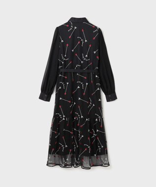 GRACE CONTINENTAL ハートアロー刺繍ワンピース ブラック