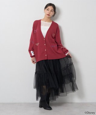 earth music&ecology Ｖｉｌｌａｉｎｓ　クイーン／ニットカーディガン Bordeaux