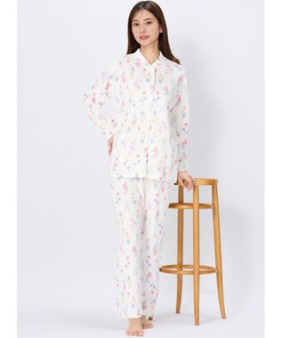 Wing パジャマ 綿混(本体) あったか 冬 長袖 長ズボン レディース EP6021 ウイング／ワコール