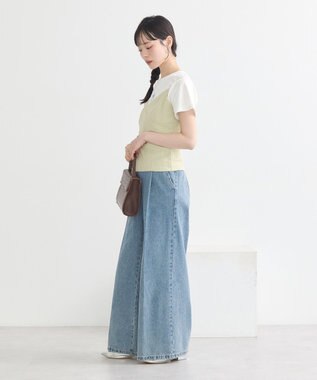 earth music&ecology アイレットレースキャミ Light Green