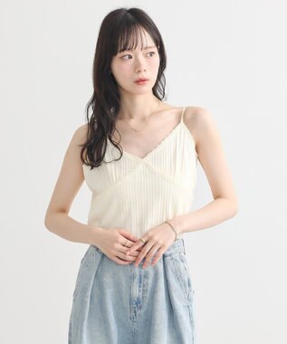 earth music&ecology アイレットレースキャミ Ivory