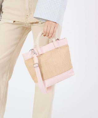 LeSportsac TOP HANDLE CROSSBODY/ピーチブラッシュラフィア ピーチブラッシュラフィア