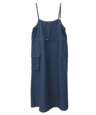 Green Parks カーゴポケットデニムキャミワンピース Indigo