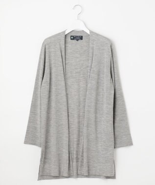 自由区 【洗える/Sサイズ有】カシミヤシルクブレンド ニットカーディガン ライトグレー系