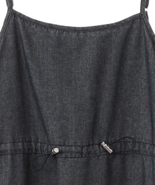 Green Parks カーゴポケットデニムキャミワンピース Black