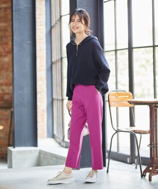 ANY 【洗える】スウェットライクフーディ ブラック