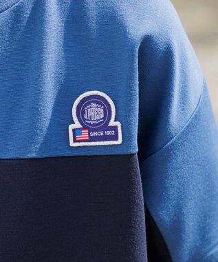 J.PRESS KIDS 【吸水速乾】【100-130cm】ポンチローマ トリコロール 切替Ｔシャツ ネイビー系