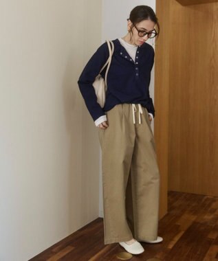 WEGO 【ANGIE VINTAGE】ツイルイージーパンツ ベージュ