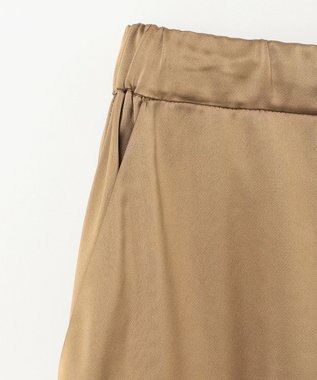 GRACE CONTINENTAL サテンミリタリーロングスカート カーキ