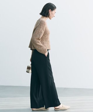 UNFILO L テープヤーンニット プルオーバー キャメル