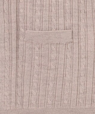 J.PRESS LADIES 【洗える】KNIT BASIC クルーネック カーディガン トップベージュ系
