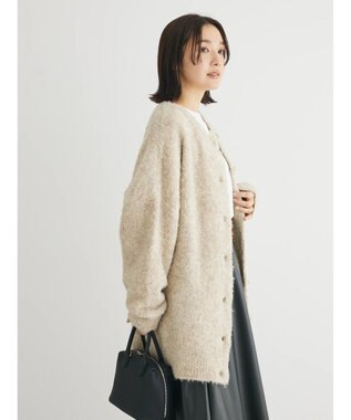 Green Parks ブークレゆるニットカーディガン Beige