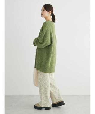 Green Parks ブークレゆるニットカーディガン Green
