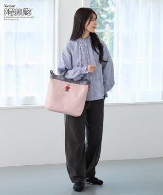 ROOTOTE 8505【ルートート】スヌーピー IP.ミディアム2w.ピーナッツ-1D 02：ピンク