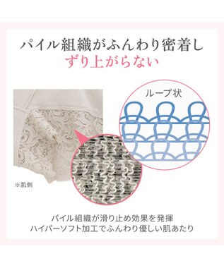 BRADELIS New York 【BRADELIS NewYork peace】すっぽりフィット綿混一分丈ショーツ25 深め 伸縮性抜群 ボーイレッグ グレージュ