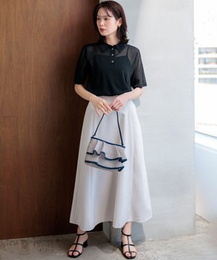 組曲 チュールラッフルバッグ ブラウン系5