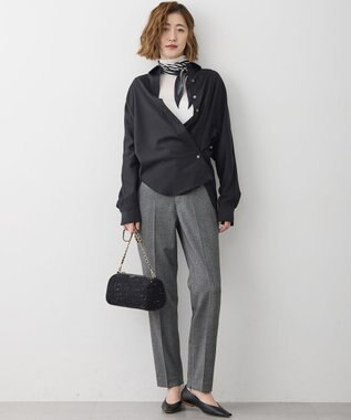 23区 S 【CLASSY.掲載/洗える】スムージーコットン タートルネック ニット ホワイト系