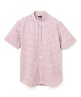 JOSEPH HOMME シガーカッタージャガード　ウイングカラー半袖シャツ ピンク系