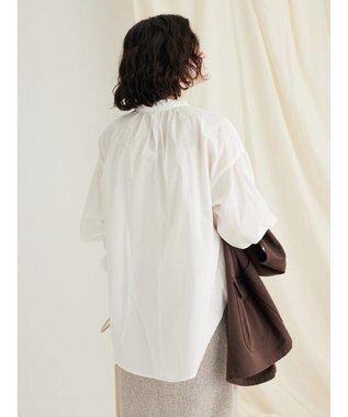 CRAFT STANDARD BOUTIQUE パールボタンピコフリルブラウス Off White