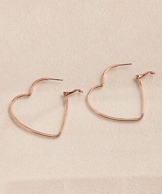 Phoebe ハートフープピアス　ローズゴールド ローズゴールド