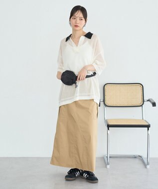 earth music&ecology ライトリップストップウエストポーチ Black