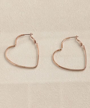 Phoebe ハートフープピアス　ローズゴールド ローズゴールド