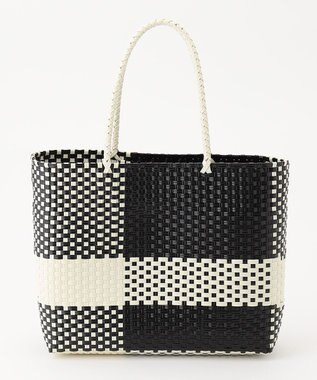 ANY ラインメルカドバッグ ブラック×グレージュ