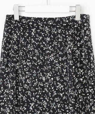 J.PRESS LADIES S 【洗える】ピーチサテン フラワープリント スカート ネイビー系5