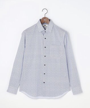 JOSEPH ABBOUD 【オーガニックコットン使用・JAPANファブリック】ジオメトリックパターンプリントシャツ　26SSモデル