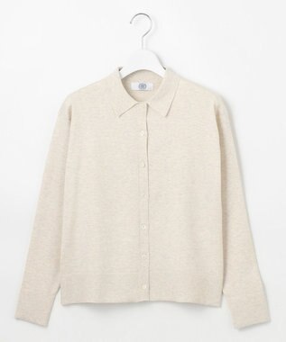 J.PRESS LADIES S 【洗える】ニットポロ カーディガン アイボリー系