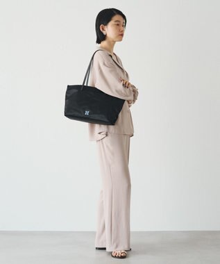 russet バイカラーレザーハンドルトートバッグ(SF-279) Black