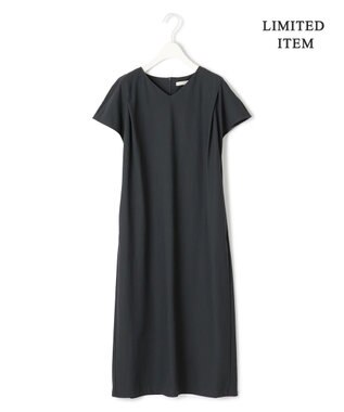 ICB L 【WEB限定・洗える】 アトラストリコット ストレートワンピース チャコール系
