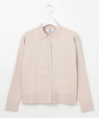J.PRESS LADIES S 【洗える】ニットポロ カーディガン ベージュ系