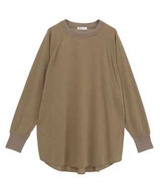CRAFT STANDARD BOUTIQUE リブ切替ラグランチュニック Khaki