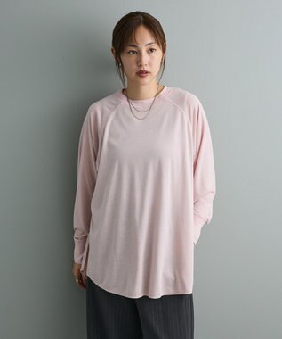 CRAFT STANDARD BOUTIQUE リブ切替ラグランチュニック Pink