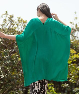 Green Parks ハシゴレースレーヨンクレープチュニック Green