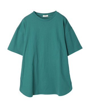 earth music&ecology ラウンドヘムルーズＴ（汗じみ防止） Green