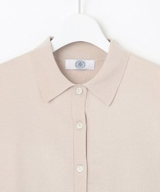 J.PRESS LADIES S 【洗える】ニットポロ カーディガン ベージュ系