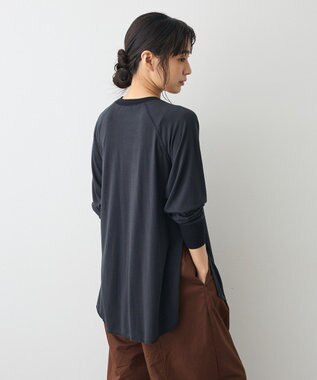 CRAFT STANDARD BOUTIQUE リブ切替ラグランチュニック Black