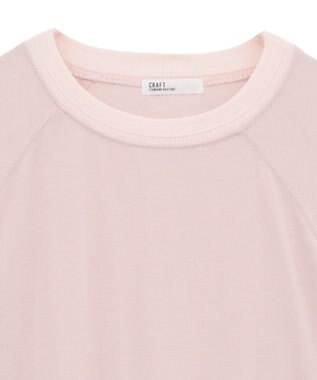 CRAFT STANDARD BOUTIQUE リブ切替ラグランチュニック Pink